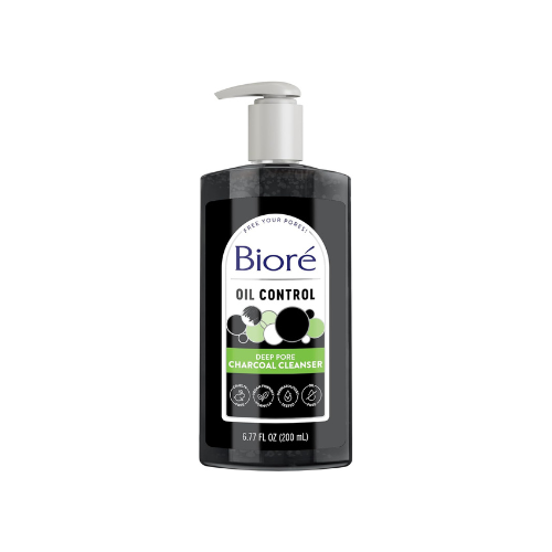 Bioré 19430 Deep Pore Charcoal Daily Face Wash, 6.77 Ounce, with Deep Pore Cleansing for Dirt and Makeup Removal From Oily Skin, Bioré Charcoal