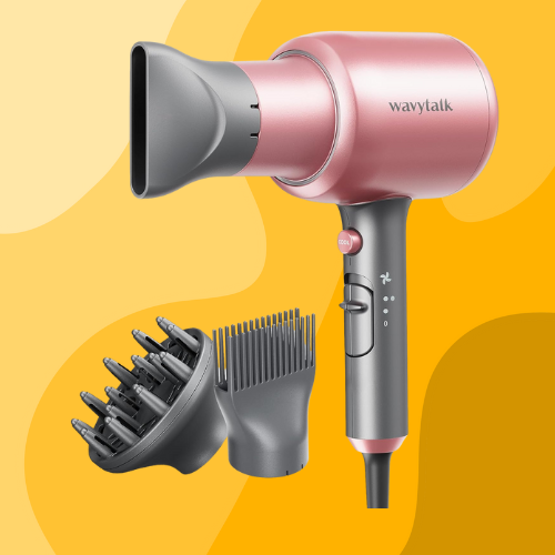 Wavytalk Ionic Hair Dryer Blow Dryer with Diffuser & Comb for Curly Hair Professional 1875W High Power Dryer with Ceramic Technology for Fast Drying as...